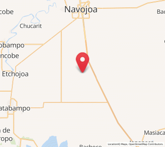 Map of Sinahuiza, Sonora