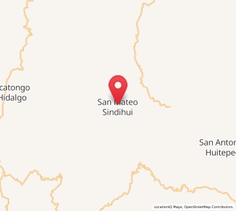 Map of Sindihui, Oaxaca