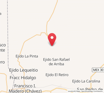 Map of Sofía de Arriba, Coahuila