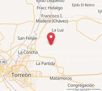 Map of Solima, Coahuila