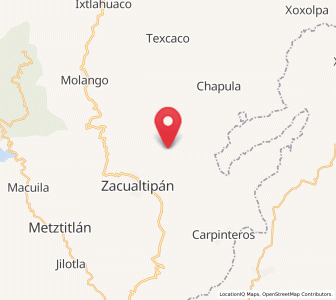 Map of Soyatla, Hidalgo