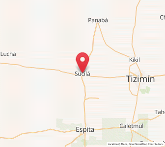 Map of Sucilá, Yucatán