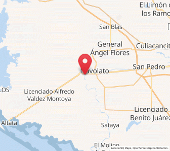 Map of Tabolato, Sinaloa