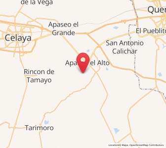 Map of Talayote, Guanajuato