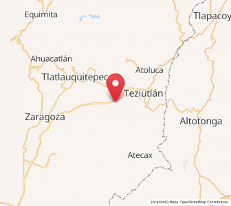 Map of Talzintán, Puebla