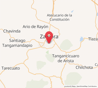 Map of Tamándaro, Michoacán