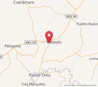 Map of Tamazula, Guanajuato