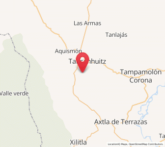 Map of Tandzumadz, San Luis Potosí