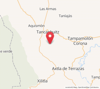 Map of Tanleab Uno, San Luis Potosí