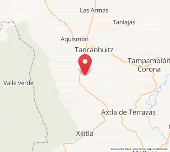 Map of Tantocoy Uno, San Luis Potosí