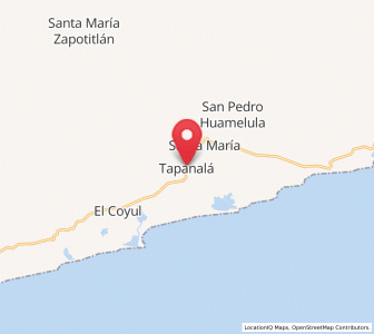 Map of Tapanalá, Oaxaca