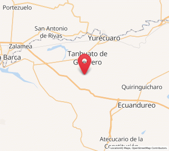 Map of Tarimoro, Michoacán