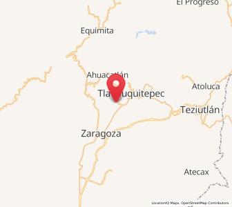 Map of Tatauzoquico, Puebla