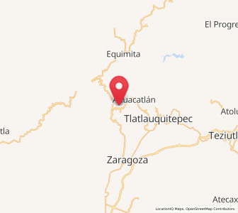 Map of Tatoxcac, Puebla