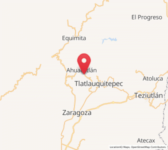 Map of Tatzecuala, Puebla