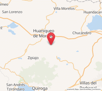 Map of Tecacho, Michoacán