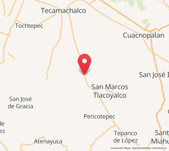 Map of Tecalzingo, Puebla