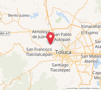 Map of Tecaxic, México