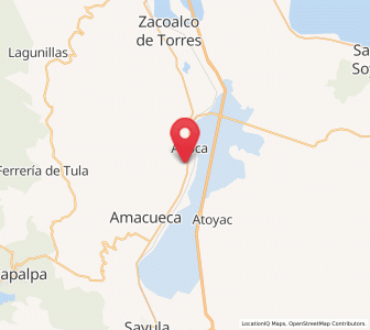 Map of Techaluta de Montenegro, Jalisco