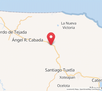 Map of Tecolapan, Veracruz