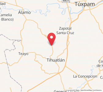 Map of Tecomate, Veracruz