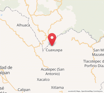 Map of Tecpantzacoalco, Puebla