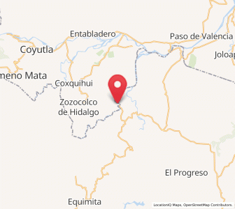 Map of Tecuantepec, Veracruz
