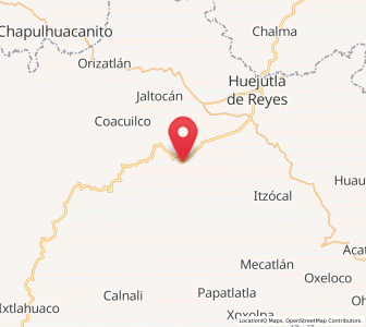 Map of Tehuetlán, Hidalgo