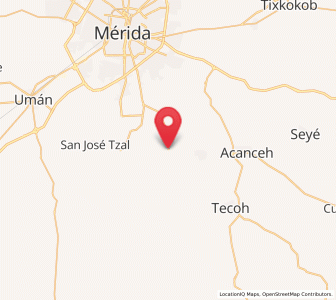 Map of Tekik de Regil, Yucatán