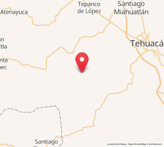 Map of Teloxtoc, Puebla