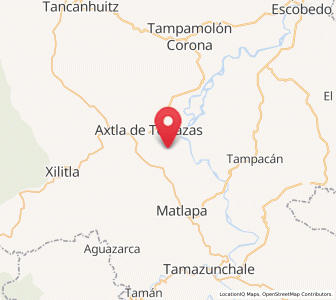 Map of Temalacaco, San Luis Potosí