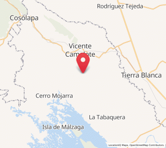 Map of Tembladera de la Selva 1, Oaxaca