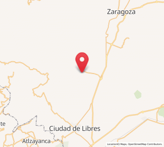 Map of Temextla, Puebla