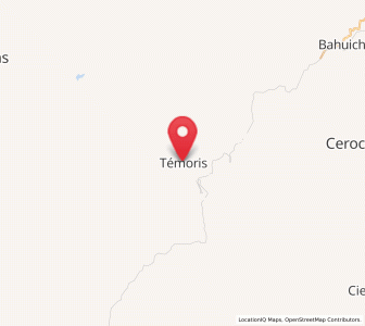 Map of Témoris, Chihuahua
