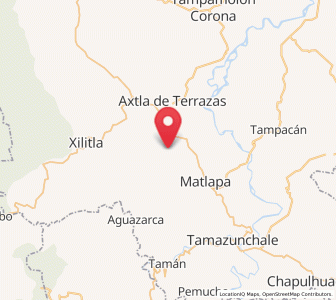 Map of Tenexio, San Luis Potosí