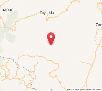 Map of Tentzoncuahuigtic, Puebla