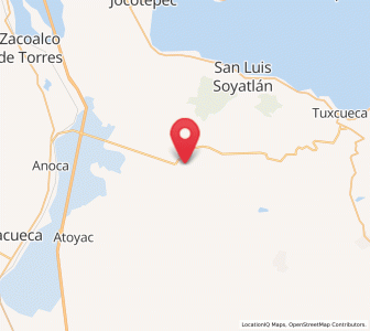 Map of Teocuitatlán de Corona, Jalisco