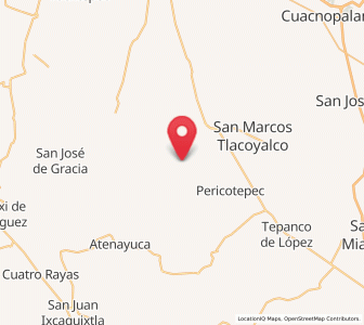 Map of Tepetlacolco, Puebla