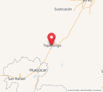 Map of Tepetongo, Zacatecas