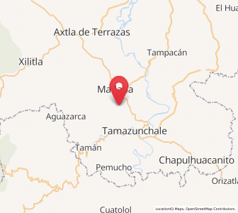 Map of Tepetzintla, San Luis Potosí