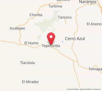 Map of Tepetzintla, Veracruz