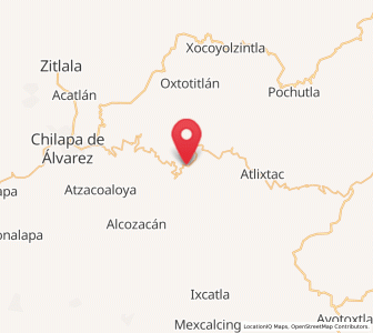 Map of Tepozonalco, Guerrero