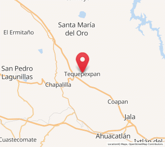 Map of Tequepexpan, Nayarit