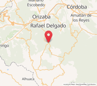 Map of Tequila, Veracruz