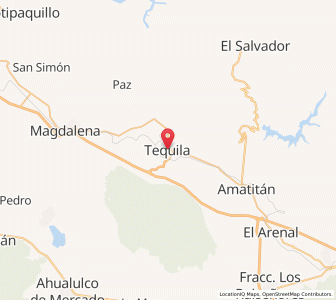 Map of Municipio Tequila, Jalisco