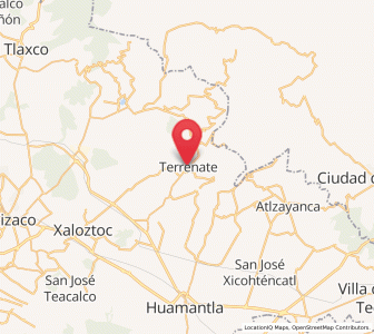 Map of Terrenate, Tlaxcala