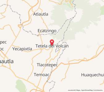 Map of Tetela del Volcán, Morelos