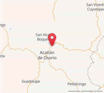 Map of Tetelcingo, Puebla