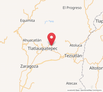 Map of Teteles de Avila Castillo, Puebla