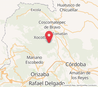 Map of Tetla, Veracruz